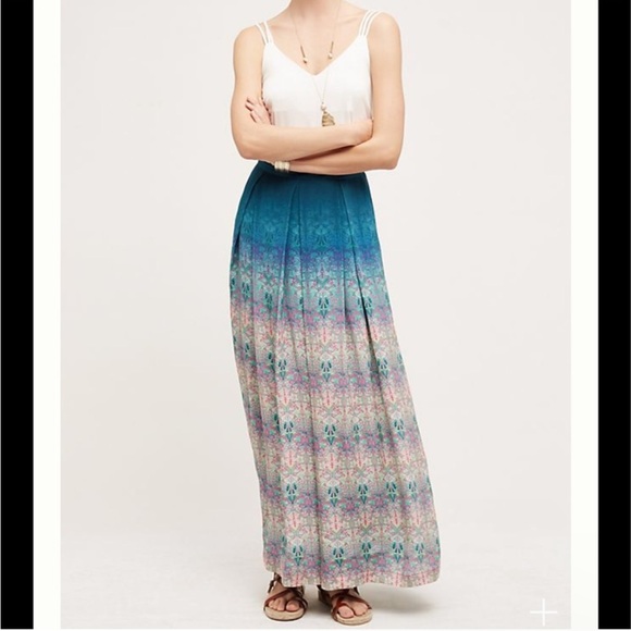 BOHO CHIC ANTHROPOLOGIE Tenvi Kedia Silk Maxi - Picture 1 of 5